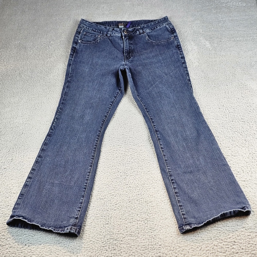 Jag Jeans Womens 14 P 30x28 Stretch Flare‎ Pants Blue Medium Wash Denim